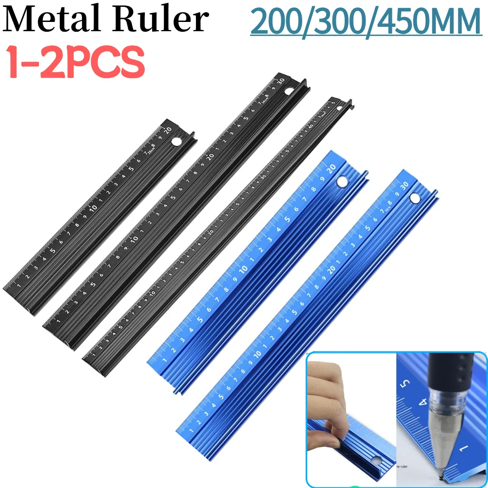Interior Design Tools - 20/30cm Protective Ruler Metric Ruler Aluminum