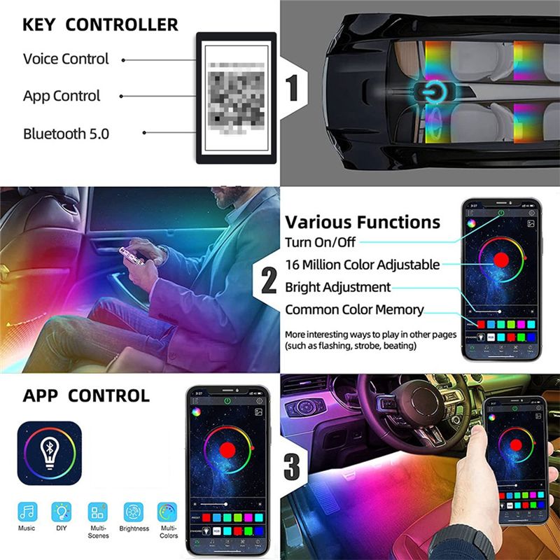 A30F-Car LED Lights Interior S - Interior Design Apps のレビューと価格