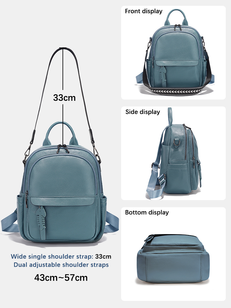Zency Genuine Leather Backpack - Interior Design Women のレビューと価格