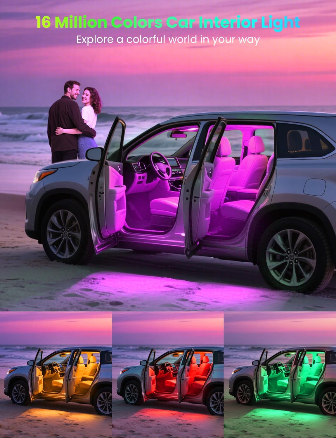 RGB 48 LED Car Interior Lights - Interior Design Apps のレビューと価格