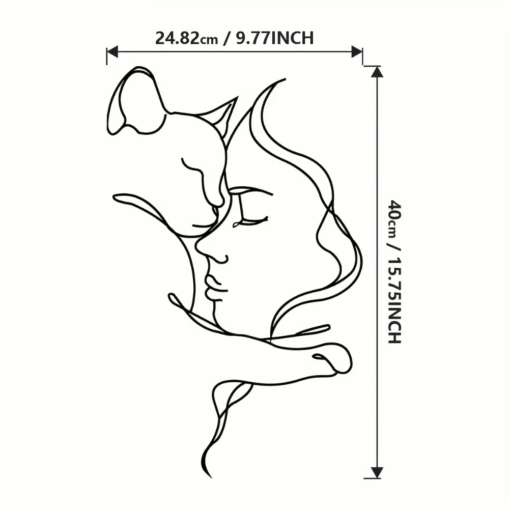 Sleek Black Cat and Woman Meta - Interior Design Women のレビューと価格