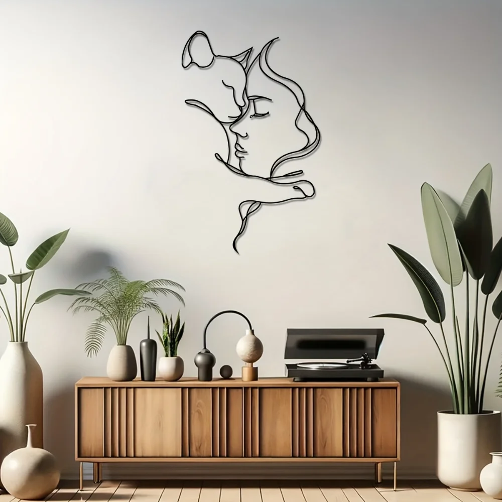 Sleek Black Cat and Woman Meta - Interior Design Women のレビューと価格