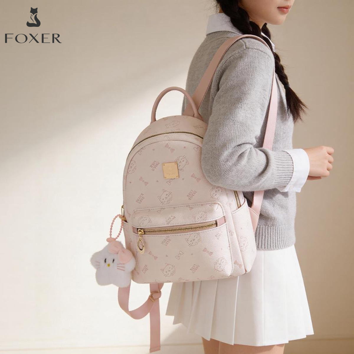 FOXER Brand PVC Leather Backpa - Interior Design Women のレビューと価格