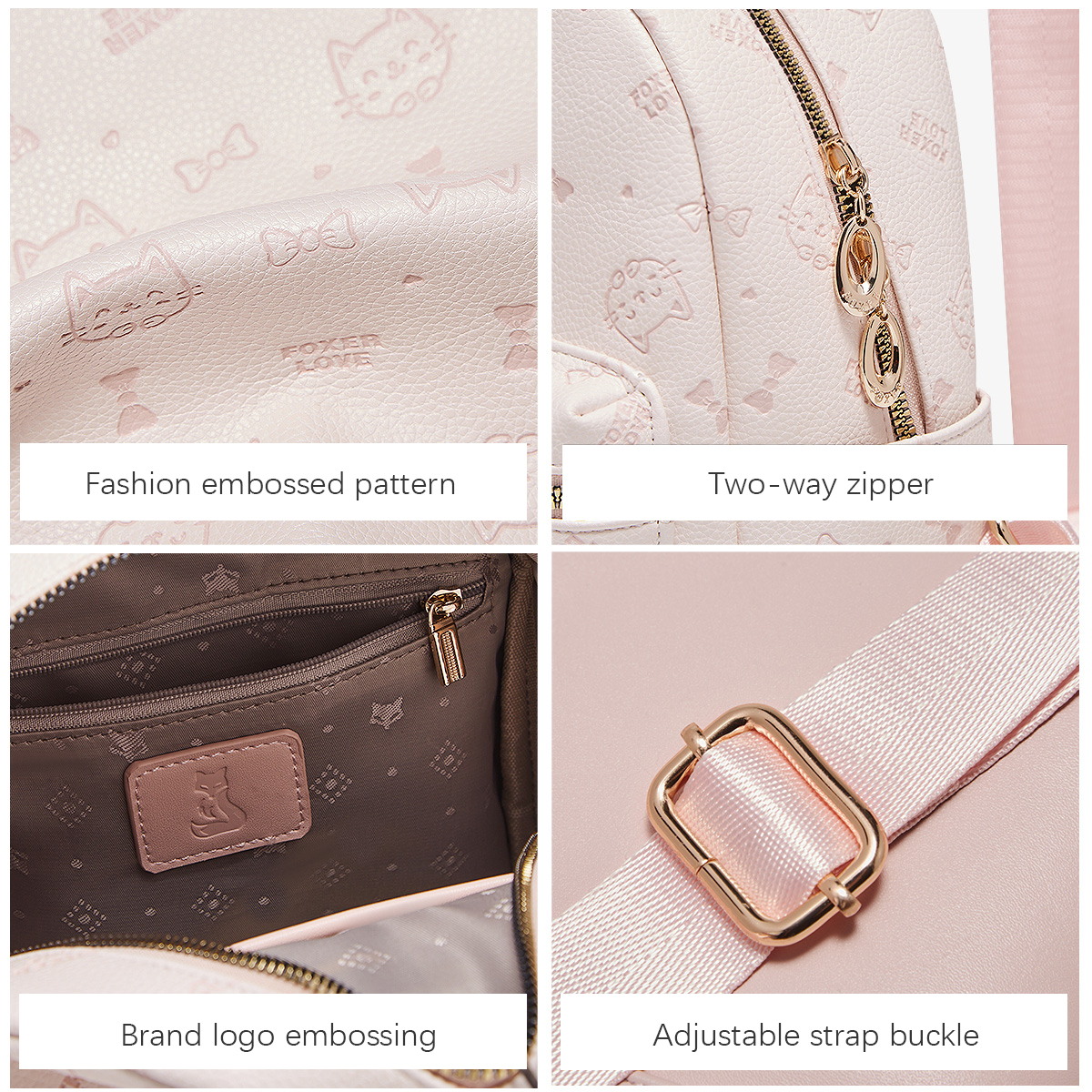 FOXER Brand PVC Leather Backpa - Interior Design Women のレビューと価格